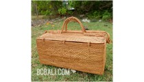 cosmetic women handbag large size handmade straw rattan